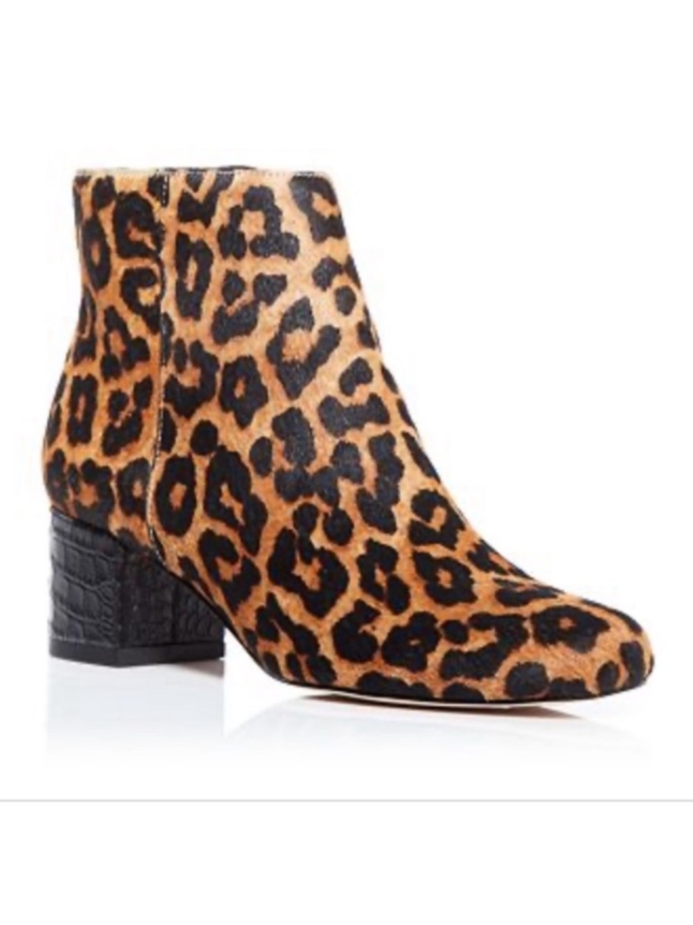 Sam Edelman Edith Leopard Print Bootie Ankle Boots Size 6 Block Heel